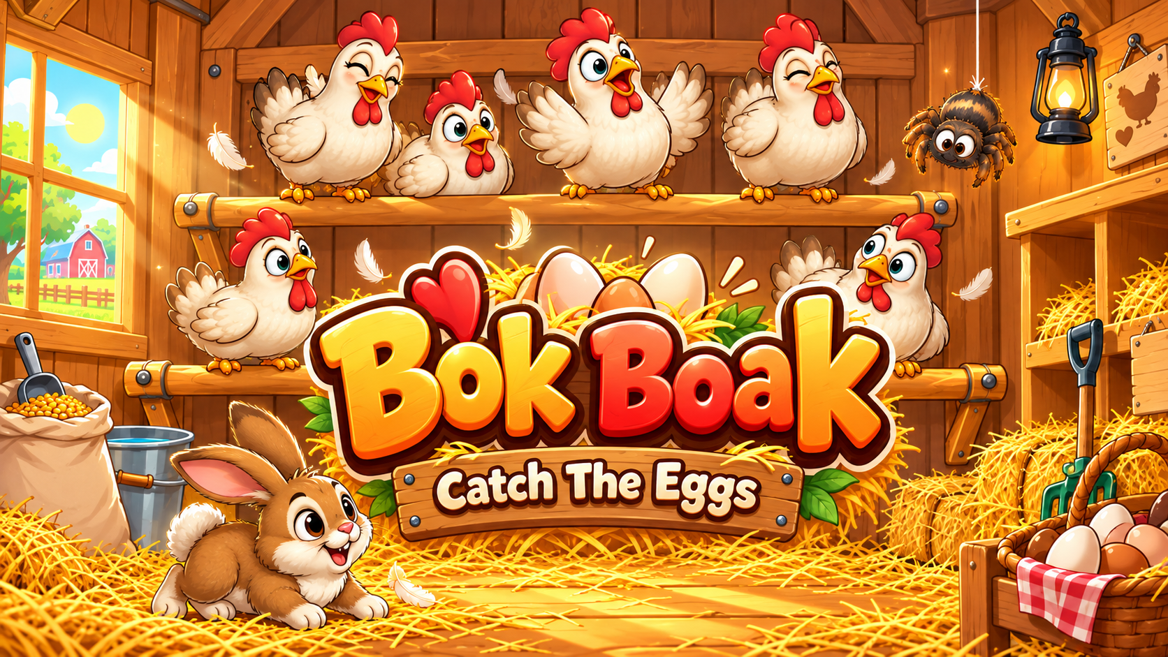 Bok Boak – Catch the Eggs im Hühnerstall